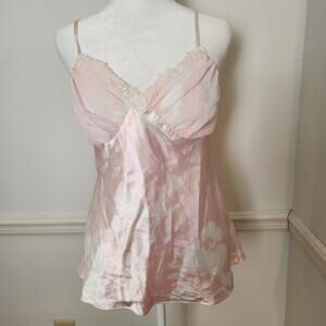 Y2K Gillian Omalley Cami Tank Lingerie Top Sz Small Womens Fairy Babydoll Satin